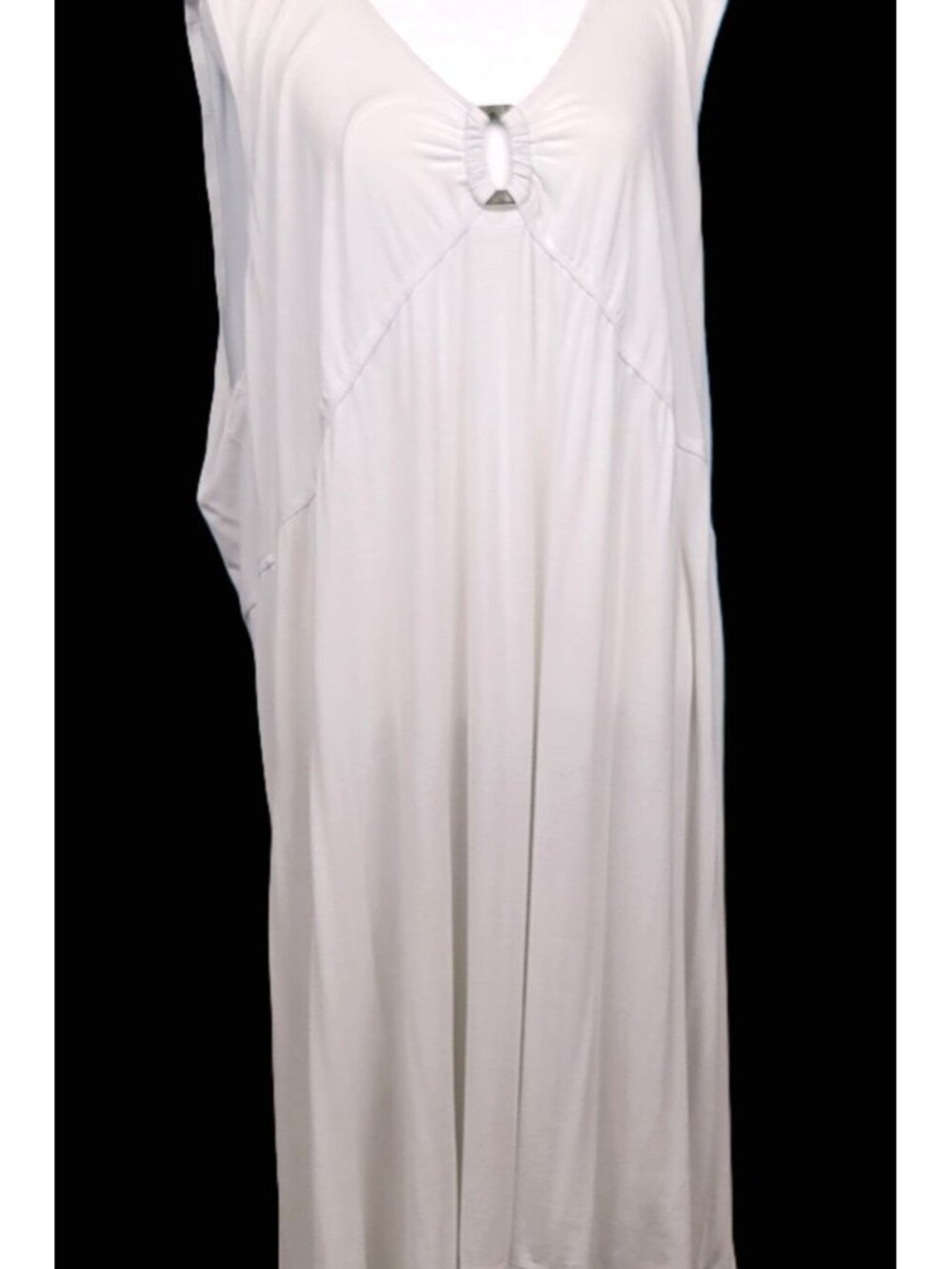 TROPICAL ESCAPE Woman WHITE Beach Swimsuit Bathing Suit Cover Up STRETCH size 2x - Picture 2 of 6